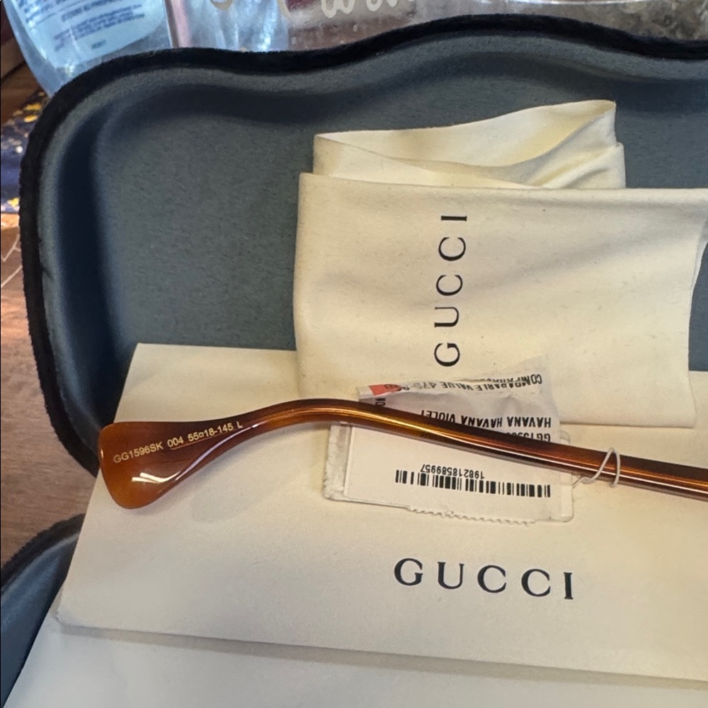 Gucci Women's Sunglasses in Orange and Pink - Picture 10 of 12